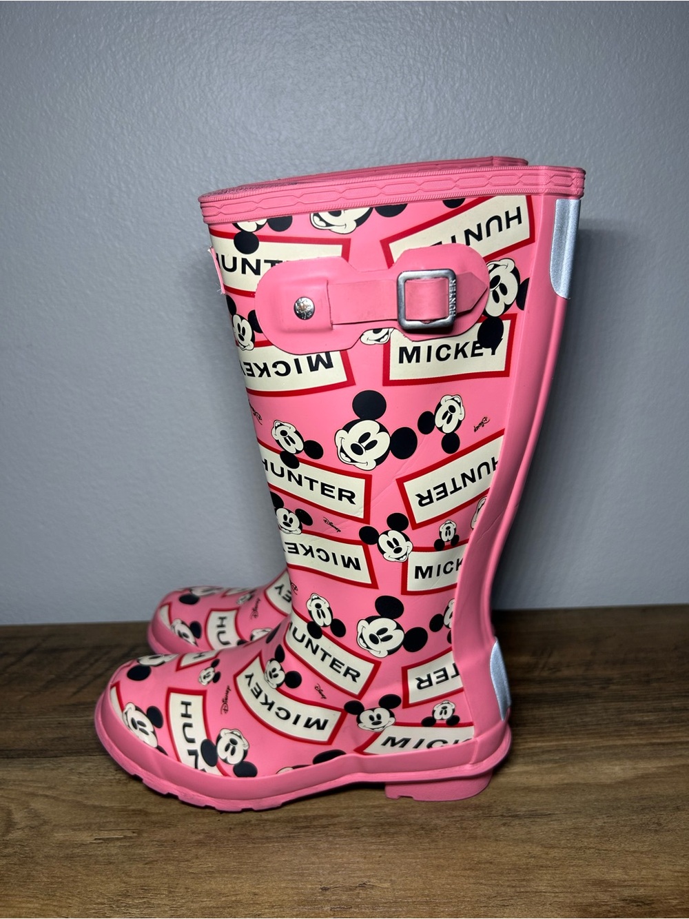 Hunter x Mickey Pink Kids Rain Boots